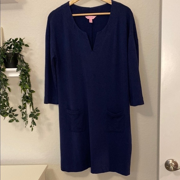 Lilly Pulitzer Dresses & Skirts - Lilly Pulitzer Navy Blue Tunic Dress - Medium